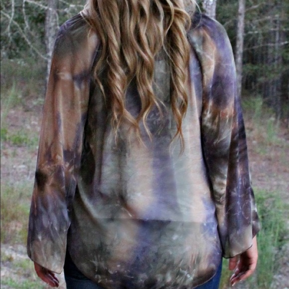 NWT - Tie Dye Blouse (Sizes S + M) - Picture 2 of 3